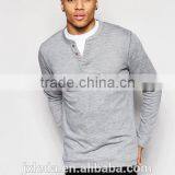 Jiangxi Mass Garm Ent Factory, 2016 Men Long Sleeve Quick Dry Slim Fit Henley Tee Shirt Overseas Custom thumbnail-1