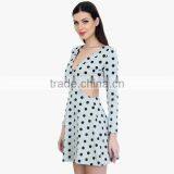 Grey Colored Printed Dress Latest High Waist Dress Patterns thumbnail-3