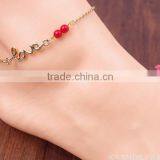 Bohemia Style Turquoise Anklet O Shape Chain Turquoise Anklet Turquoise Tassle Bead Foot Jewelry thumbnail-6