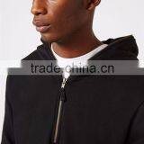 Plain Black Half Zip Classic Fit Hoodie With Zipper Pockets Front Blank Men Sweatshirt With Custom Tags thumbnail-4