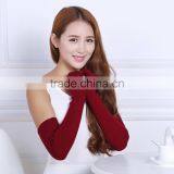 2016 New Design Elbow Length Winter Fingerless 100% Cashmere Gloves Wholesale Knitting Pattern thumbnail-4