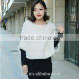 2016 O Neck Flare Sleeve Long Hairy Shaggy Faux Fur Pullovers Coat New Women Autumn Winter Loose Outerwear Gray Black thumbnail-3