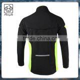 Sports Custom Cycling Hooded Black Softshell Jacket for Man and Woman thumbnail-2