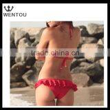 Wholesale Red Scalloped Micro Bikin thumbnail-3