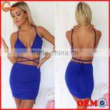 Women's Sexy Triangle Bra Backless Tops Bodycon Mini Skirt Suits Beach Dress thumbnail-1