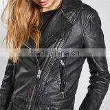 Custom Italian Cool Quilted Bomber Leather Motorcycle and Biker Jacket thumbnail-3