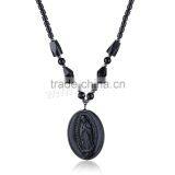 Hematite Necklace With Natural Black Obsidian Necklace India New Products Beautiful Girl Necklace thumbnail-1