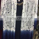 Top Sale Sapphire Blue Plus Size Printed Designs Latest Fashion Blouse for Lady thumbnail-1