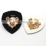 Black/white PU Leather Label With Metal Alloy Logo Jeans/jacket Leather Patches PLB-015 thumbnail-3