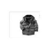 Cordura Polyester Toddlers / Kids Winter Coat With Cap , Grey Fleece Down Padded Jackets thumbnail-1