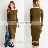 China New Product Ladies Elegant Midi Dress Long Sleeves Classic Bodycon Midi Dress thumbnail-1