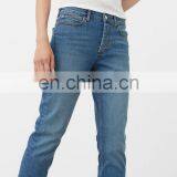 2016 Baiyimo Oem Service Straight Crop Style Women Retro Denim Jeans thumbnail-3