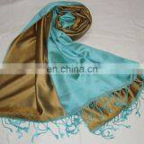 FINEST QUALITY 100% SILK REVERSIBLE SHAWL thumbnail-2