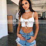 Sexy Ladies Cut-Out Lace up Bra Bralette Bustier Corset Vest Blouse Tank Crop Tops thumbnail-1