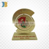 high quality custom gold plating trophy with pedestal