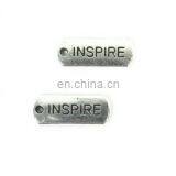 Custom Engraved Antique Silver 21x8x1.8mm Inspirational Jewelry Charms