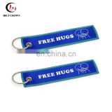 Make your own brand custom promotional embroidered keychain with logo