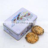 Rectangular Food Grade Metal Cookie Packaging Tin Can Food Storage Cookie Tin Box thumbnail-2