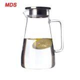 Clear Explosion-proof Pyrex Heat Insulated Glass Water Jug With Stainless Steel Lid thumbnail-2