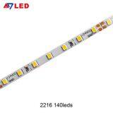 High Brightness Smd 2216 140led/m 24v IP20 3mm Ultra Slim Tape Led Strip for Cabinet thumbnail-1