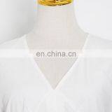 TWOTWINSTYLE White Loose Shirt For Women Long Sleeve Minimalist Solid Casual thumbnail-3