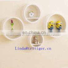 Colorful Red Blue Cute Round Wall Ledge Shelves Wooden Household Decor thumbnail-4