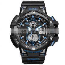 SMAEL 1376 Popular Week Day Luminous Men Analog Digital Water Proof Silicone Bracelets Watches 2020 Sports Watch