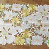 Yellow and Green Flower Hand Embroidery Tablecloth Manufacturer Wholesale Tablecloth Lmzc1007(1)K thumbnail-1