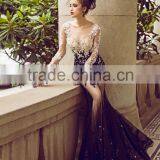 C23272B Wholesale Women Long Evening Dress Lady Fashion Lace Dress Fishtail Prom Dress