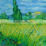Vangogh Green Field Scene Handmade Oil Painting on Canvas Home Decoration thumbnail-1