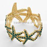 Fashion Beach and Sea Life Jewelry Pave Bead Starfish Stretch Bangle Bracelet thumbnail-6
