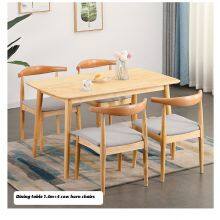 Solid Wood Chair Table and Chair Combination thumbnail-3