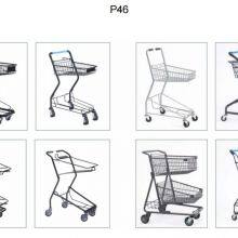 Shopping Mall Steel Frame Plastic Superamrket Shopping Trolley thumbnail-3