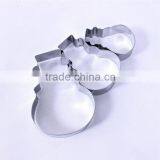 YangJiang Factory Manufature High Quality 3pcs Snowman Shape Stainless Steel Cookie Baking Tools thumbnail-1