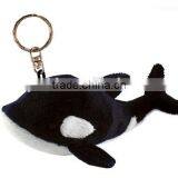 Plush Keychain Killer Whale / Plush Black Whale Key Ring thumbnail-1