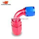 Aluminum Oil Cooler Fitting 90 Degree Resuable Hose End Fuel Line Hose End Fitting Adaptor Cutter Shape Blue and Red 40-090-10 thumbnail-5