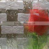5mm 1830x2440mm clear bamboo weaving patterned glass