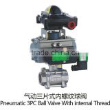 Stainless steel, WCB, Flange,Thread pneumatic ball valve