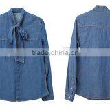 Newest Jean Shirt Floral Jean Tops Jean Summer Shirts thumbnail-5