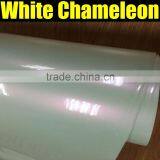 White Chameleon Car Wrap Vinyl Film With Strong Stretchable Size:1.52*20m/roll thumbnail-1