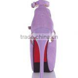 16cm High Heel Peep Toe Sandals Women Fashion Purple Dress Shoe for Party thumbnail-2