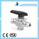 3/8NPT 3 way ball valve,stainless steel ball valve