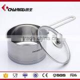 Stainless Steel Milk Pan With Glass Lid FDA SGS With Energy Saving Encapsulated Bottom thumbnail-2
