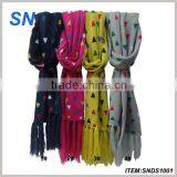 Winter Fashion Triangle Print Scarf With Tassel thumbnail-1