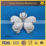 Fondue With Metal Stand, Ceramic Chocolate Fondue Set for Five People thumbnail-1