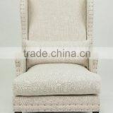 Antique Nailhead Design Fabric Leisure Sofa With ARM (KS-966-1) thumbnail-2