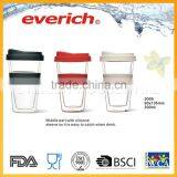 FDA Grade Unique Design Healthy Colored Double Wall Glass Coffee Cup thumbnail-1
