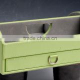 Hot sale office leather storage box for desktop sunderies