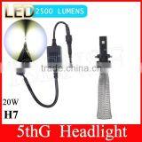 H1 H3 H7 H4 H11 H13 H16 9005 9006 9004 9007 880 881The 5th Generation 2500 Lumen 40w /set 24v 12v Fanless Car Led Headlight thumbnail-1