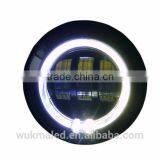 4-1/2" Halo Black LED Auxiliary Spot Fog Passing Lights Lamps Pair Harley Motorcycle thumbnail-2